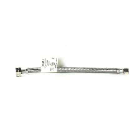 Thrifco Plumbing 1/2 Inch Comp. x 7/8 Inch Ballcock x 12 Inch Long Stainless Steel Riser 7642096